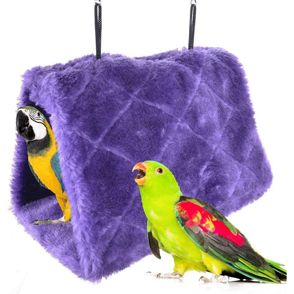 Bird Cage Parrot - Winterwarme Vogelnest-Hütte zum Aufhängen, Plüsch-Vogelhöhle, Versteck