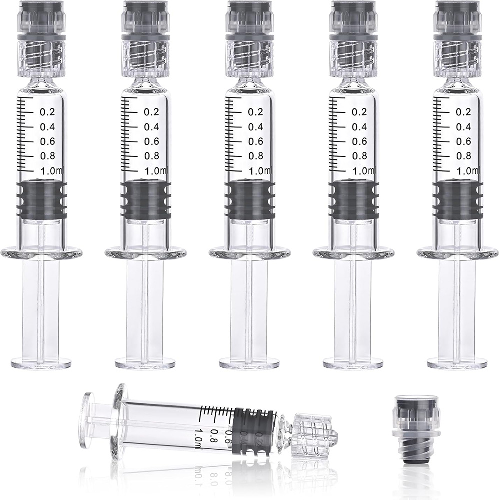 Pet Supplies In - 1ml Glas-Luer-Messwerkzeug für Tierfutter, Wiederverwendbares Glas-Messgerät