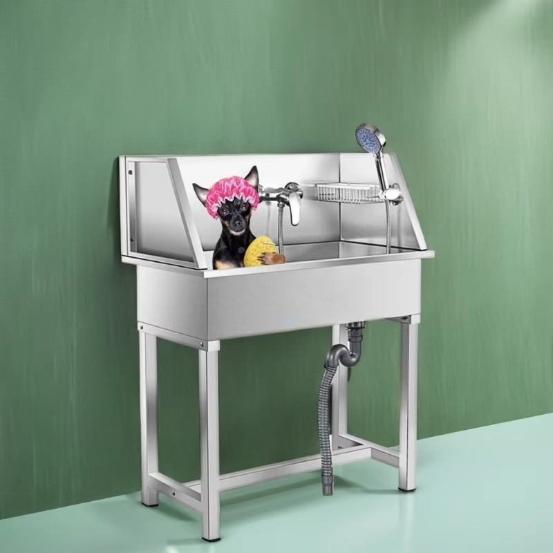 Pet Supplies Wash Station - Edelstahl Kleine Hundebadewanne Tierpflege-Waschstation Badewanne Großhandel