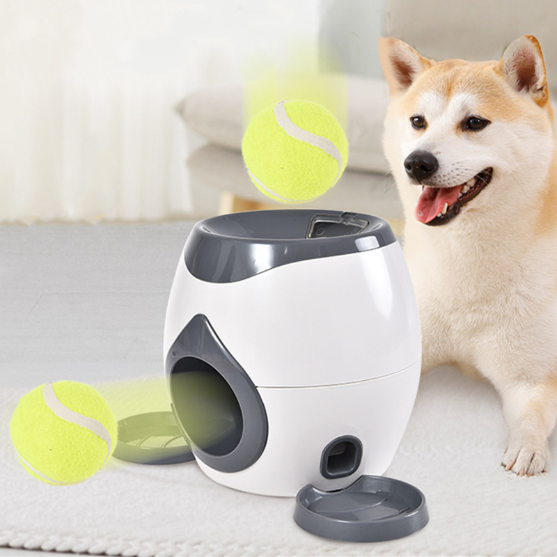 Pet Supplies Rewards - 2-in-1 Interaktives Hundespielzeug Tennisball-Werfer Automatische Wurf-Trainings-Belohnungsmaschine