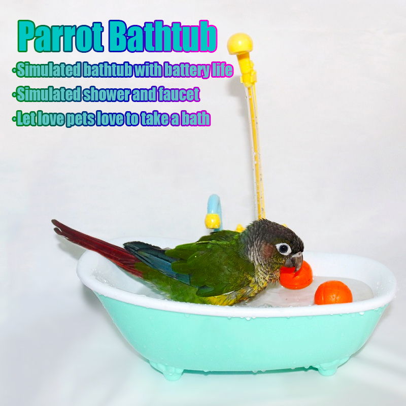 Bird Cage Parrot - Automatische Intelligente Vogelbadewanne Blau Zubehör Haushaltsartikel