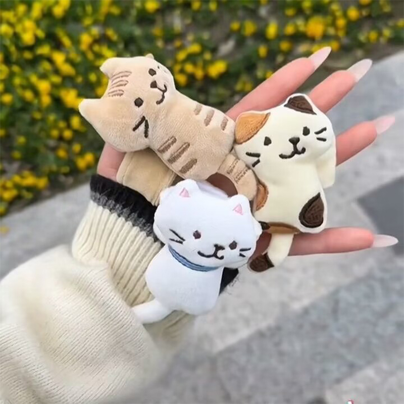 Pet Supplies Us - Kawaii Kätzchen Plüsch-Taschenanhänger Mini Katzen-Plüschpuppe Cartoon