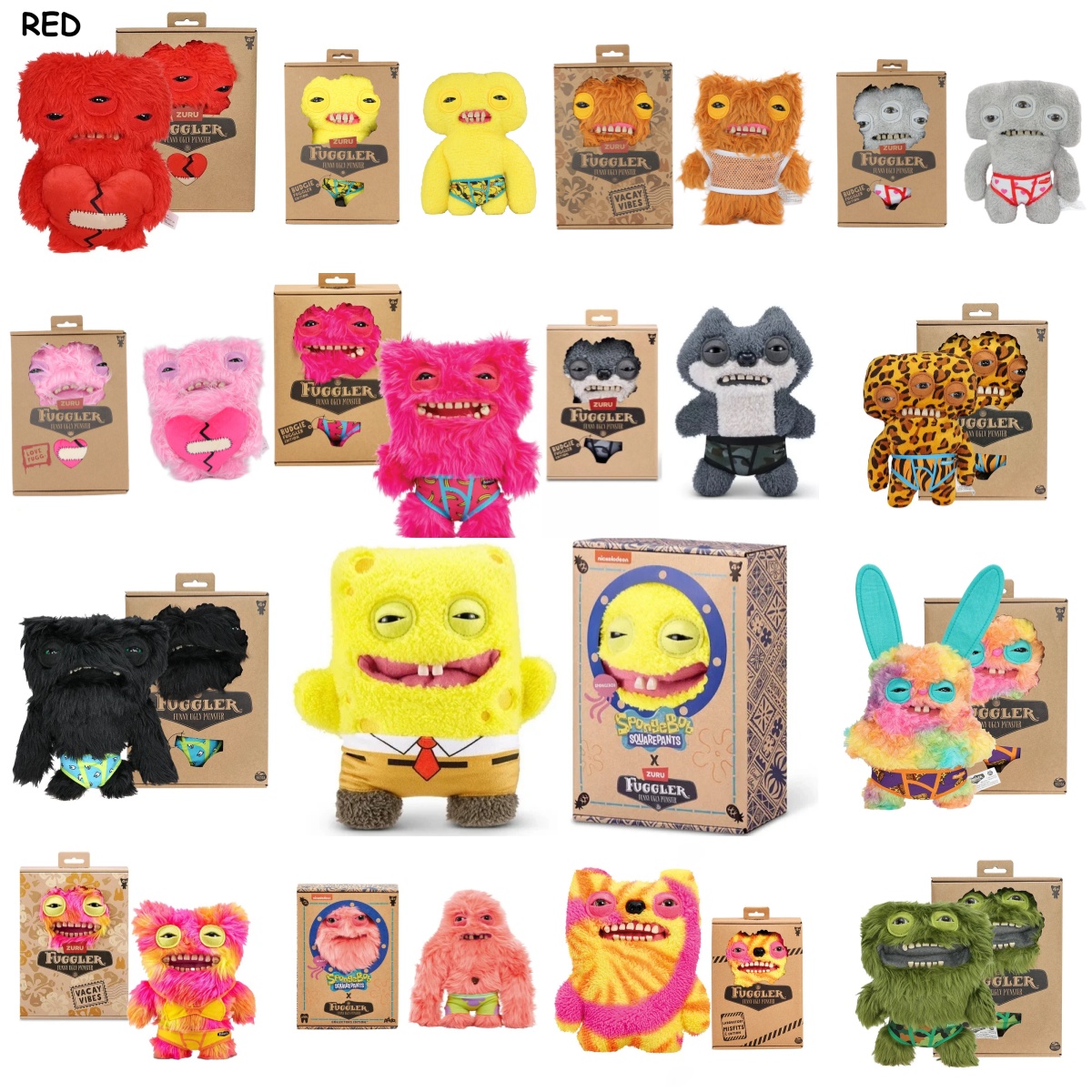 Pet Supplies Us - Fuggler Hässliche Zähne Monster Plüschtiere, Lustige
