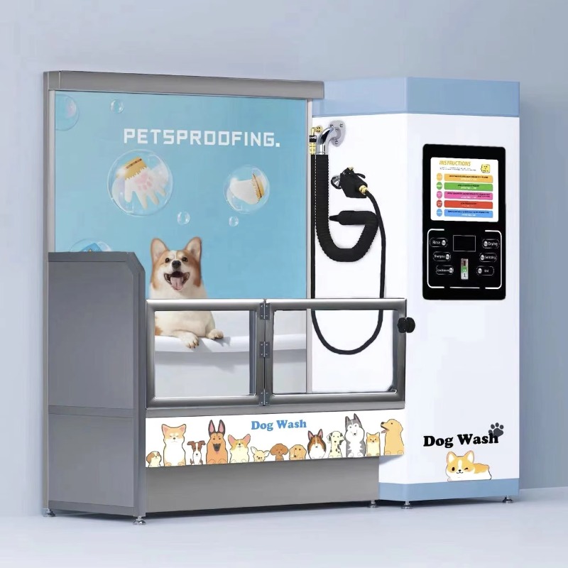 Pet Supplies Wash Station - Automatische münzbetriebene Hundewaschstation aus Edelstahl, selbstbedienende