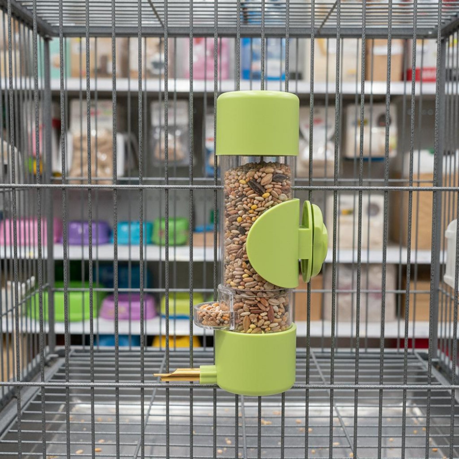 Pet Supplies In - Samenscheidender Futternapf, spritzwassergeschützt, kein Durcheinander, Vogelfutterspender,