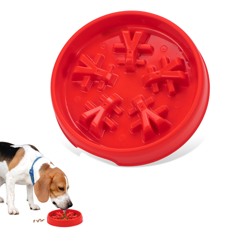 Slow Feeder Dog Bowl - Futternapf, Slow-Feeding-Napf, Futterspender, Anti-Verschluckungs-Slow-Feeding-Napf mit Fußpolstern,