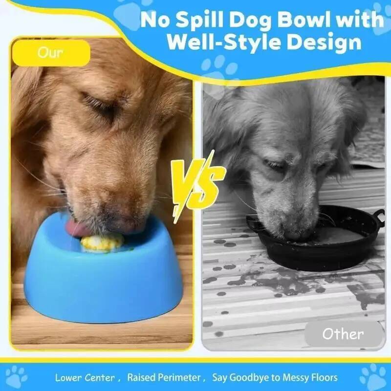 Slow Feeder Dog Bowl - 1 Stück Hunde-Lecknapf mit interaktivem Ball