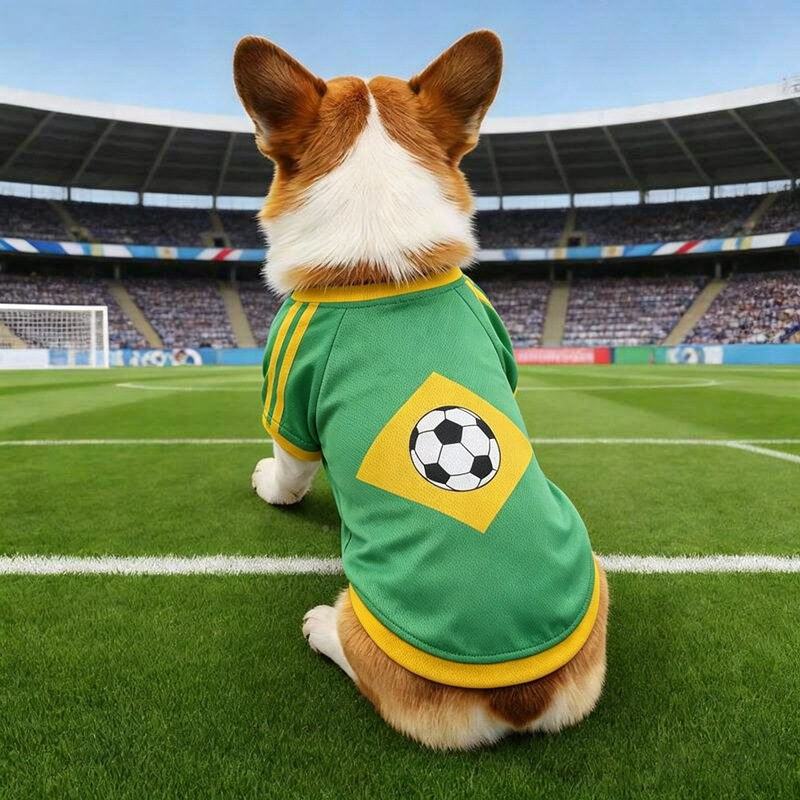 Fußballmuster Hundekleidung At – Pet Supplies Jersey Bewertung und Preis