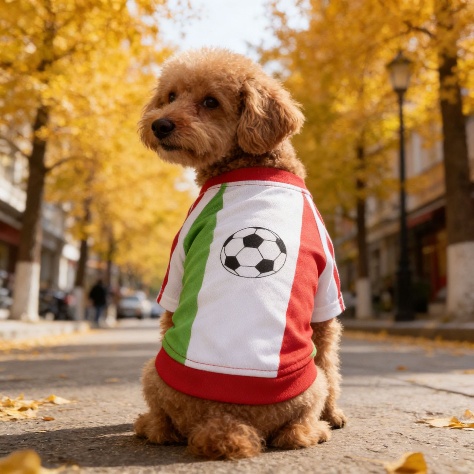 Fußballmuster Hundekleidung At – Pet Supplies Jersey Bewertung und Preis