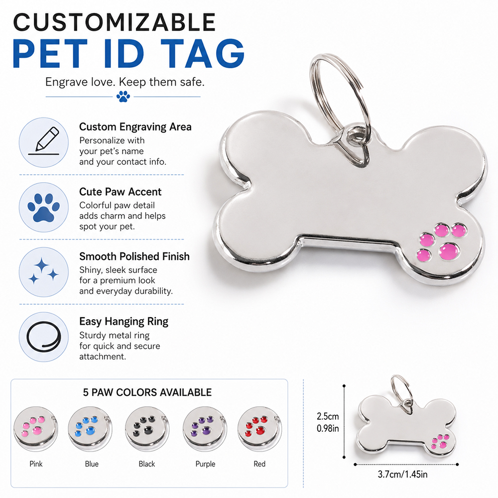Personalisierte Hundemarke in  – Pet Supplies Us Bewertung und Preis